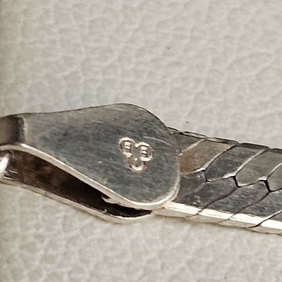 Vintage BBI Italy Sterling Silver 925 Long Herringbone Chain Necklace 30-inch - Picture 9 of 13